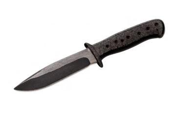 Sharp Tactical Knife Isolated on a transparent background studio shot
