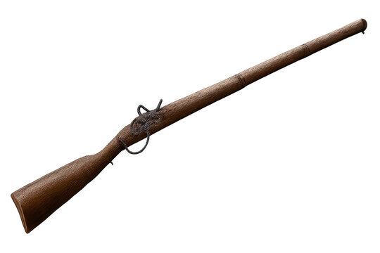 Antique Musket Gun Stock with transparent background for graphic design