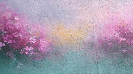 Soft pastel colors spring summer positive emotion texture artist abstract expressionism creative floral painting paint paper texture brushstrokes beautiful flowers calm art class background copy space