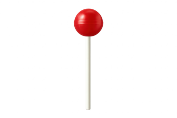 Isolated red lollipop on a transparent background sweet treat candy