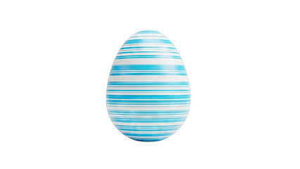 Blue and White Striped Easter Egg