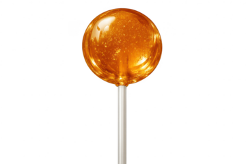 Delicious lollipop isolated on transparent background studio shot food.