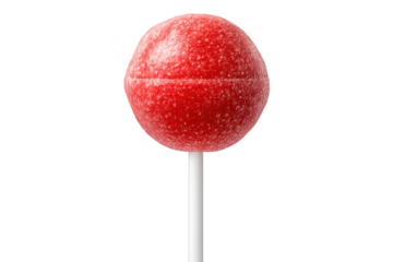 A tasty red lollipop on a transparent background for sweet treat fans!
