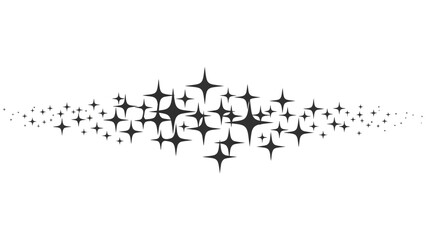 Fototapeta premium Four-pointed star cluster graphic element suggesting sparkle and shine