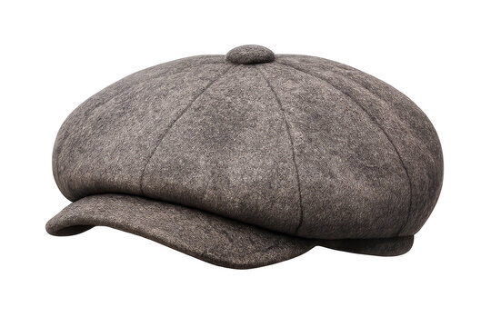 Gray Newsboy Cap image with transparent background for your designs.
