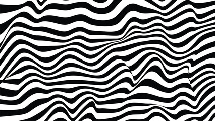 Hypnotic Monochrome Wave Texture