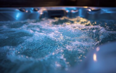 water flowing into the jacuzzi