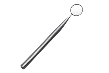 Dental mirror, mouth mirror on transparent background, tool, exam