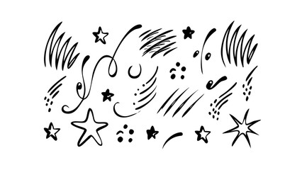 Obraz premium Abstract star and line art