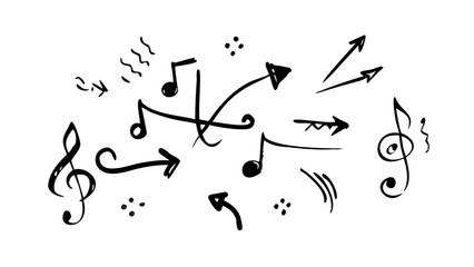 Abstract musical notes illustration