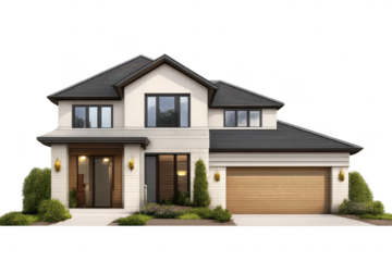 Modern House Architecture with a Transparent Background Presentation