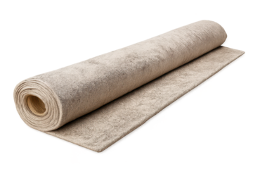 Rolled Carpet Rug, Beige-Grey on a transparent background, New Flooring