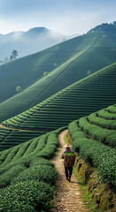 tea plantation view