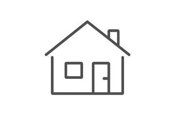 Fototapeta premium Simple House Icon Illustration on transparent background isolated art.