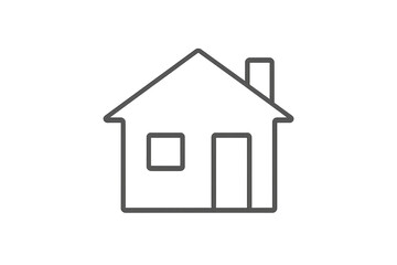 Fototapeta premium Simple House Icon Illustration on a transparent background in vector