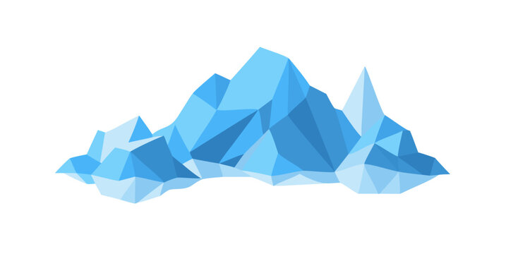 Abstract polyhedral mountain landscape