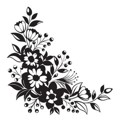 Decorative Floral Illustration for cloth printing. Vector image, vector illustration.