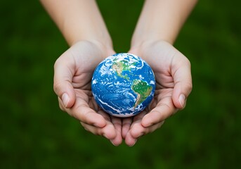 Hands Holding Earth Globe