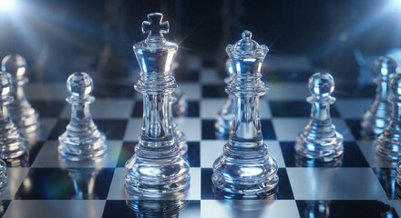 glass chess pieces