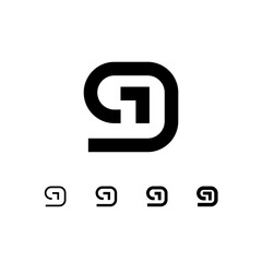 Number 9, digital numeral nine, including set of four different cyber numbers, vector illustration 10EPS