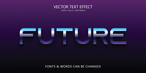 3D Bold Futuristic Gradient Editable Text Effect