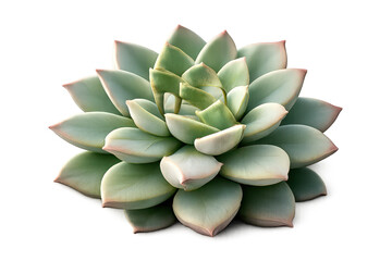 Fototapeta premium Succulent plant on transparent background, echeveria illustration art