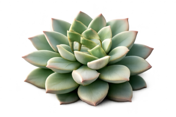 Succulent plant on transparent background, echeveria illustration art