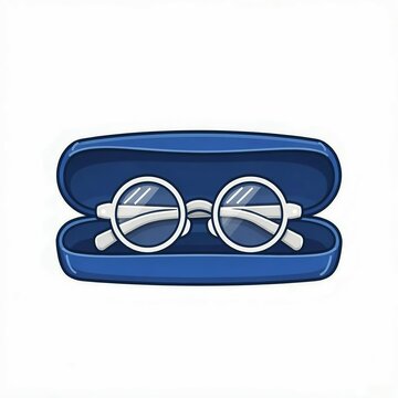 glasses in a case illustration 