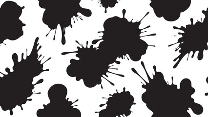 Abstract Ink Splash Pattern Background in Bold Black and White Style for Artistic Graphic and Creative Design Use