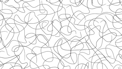 Hand Drawn Abstract Scribble Line Pattern Background in Minimal Monochrome Style for Creative Graphic Design