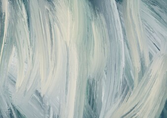 Abstract Oil Paint Texture Background with Soft Blue and Grey Brushstrokes