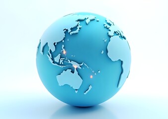 Obraz premium 3D Render of a Globe