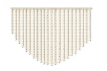 Cream beaded curtain hanging for interior decor