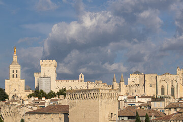 Vue panoramique historique de la ville d&rsquo;Avignon