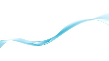 Flowing blue ribbon abstract curve