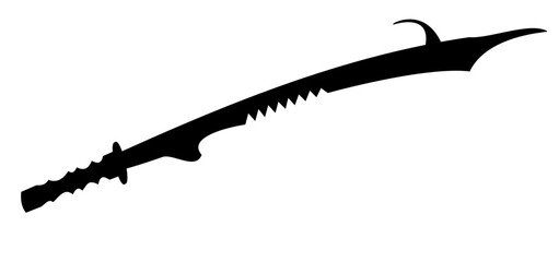 Black Medieval Sword Silhouette Icon