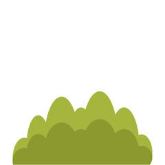 Green Bush Silhouette Illustration