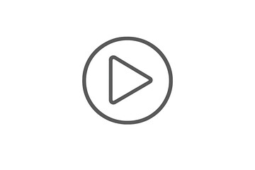 Play Button Icon with Subtle Gradient Background