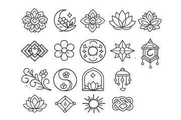Obraz premium Esoteric Symbols Collection