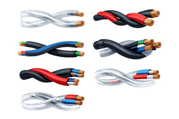 Twisted electrical wires with exposed copper ends