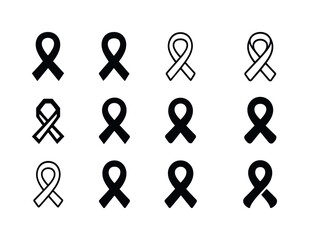 Humanitarian Logo Set. International aid organizations. Icon set. Set Logo of International aid organizations: humanitarian ribbon. harmonious logo variations
