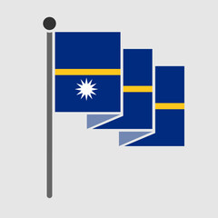 National flag of Nauru vector design