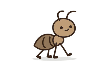 Cute Cartoon Ant Walking