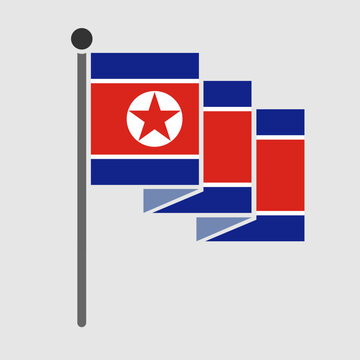 National flag of North Korea vector design