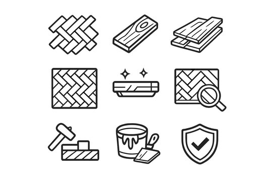 Flooring icon set