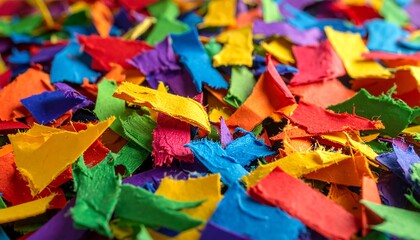 Colorful Plastic Flakes Background Texture.