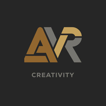 Geometric Interlocking AVR Monogram Business Logo