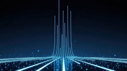 Futuristic Digital Network Lines and Data Flow Background