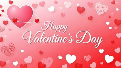 Happy valentines day wishes with hearts and love