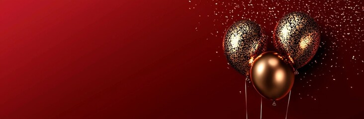 The numeral 50 surrounded by light bokeh creates a dazzling visual effect on a red background.